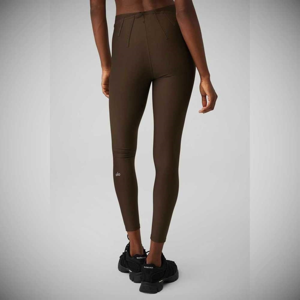 Alo Yoga Airlift High Waisted 7/8 Corset Leggings Espresso Size XS